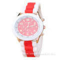 New Style Girls Steel Back Silicone Wrist Watch